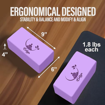 Personalized Yoga Blocks Yoga Gift 2 Pack with Custom Design or Logo, Exercise blocks Yoga Blocks Soft Non-Slip for Pilates, Meditation, Custom Yoga Accessories for Men & Women