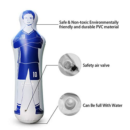 SUNSHINEMALL Inflatable Tackling Dummies for Football Practice Poles,Soccer Training Equipment Wall Dummy Goalkeepr Mannequin Basketball Defender Tumbler for Dribbling Passing Drills