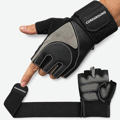 2026 Upgraded Workout Gloves with Wrist Wrap Support Full Palm Protection and Extra Grip for Exercise, Gym, Weightlifting