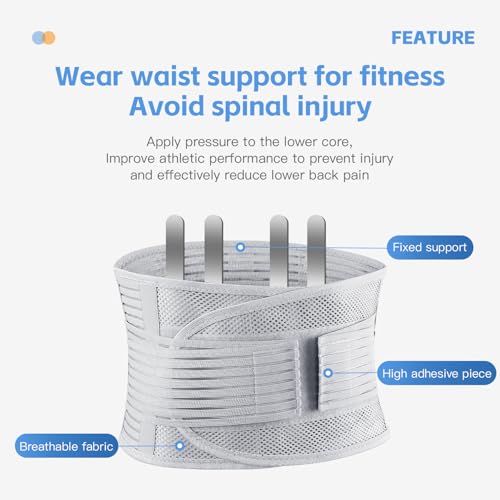 Lightweight Back Brace for Lower Back Pain Men Women, Breathable Lumbar Support Waist Support Brace for Women Lower Back Pain Relief Products, Adjustable Waist Belt Sciatic Nerve Brace for Women Men (Black, Small)
