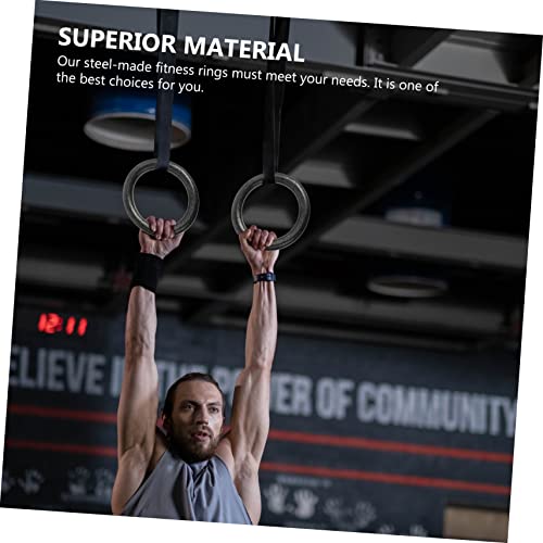 POPETPOP 2pcs Sturdy Fitness Ring Set Portable Cord Home Gym Equipment for Women Men Workout Ring
