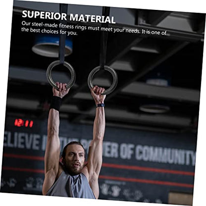 2pcs Adjustable Webbing Fitness Rings Equipment Gymnastics Beam Pull-up Fitness Ring Home Exercise Equipment