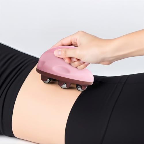 Lymphatic Massage Roller for Cellulite Remover Body Sculpting - Handheld Cellulite Massage Tool for Body Bloat Blood Circulation Lymphatic Drainage Pink - size: Steel Roller-pink