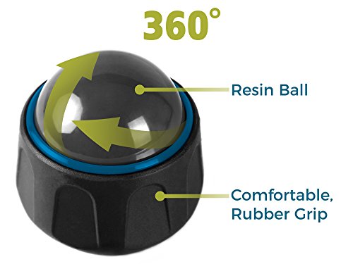 TEETER Massage Roller Ball for Gentle Massage, Deep Tissue Relief, Myofascial Release, Trigger Point Therapy (Charcoal/Orange)
