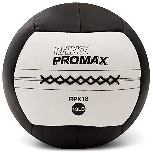 Champion Sports Rhino Promax Wall Balls - Soft Shell Non-Slip Grip for Weightlifting, Plyometrics, Cross Training, & Home Gym - style: 18 LBS