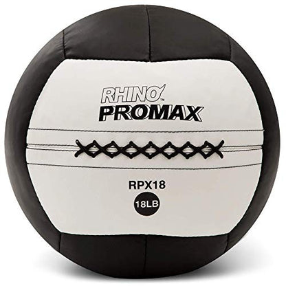 Champion Sports Rhino Promax Wall Balls - Soft Shell Non-Slip Grip for Weightlifting, Plyometrics, Cross Training, & Home Gym - style: 18 LBS