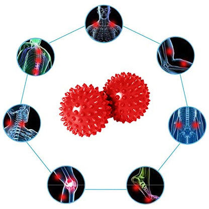 Wobble Cushion, Balance Disc, Wiggle Seat, Balance Pads for Physical Therapy, Stability Disc, Wobble Board for Dogs, Office, Sensory Kids, Classroom with Spiky Massage Ball - color: Red