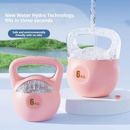 Water Fillable Kettlebell,Adjustable Water KettleBell,Soft Portable Fitness Training Weight with Non-Slip Grip for Home & Yoga Workouts - color: Light Blue