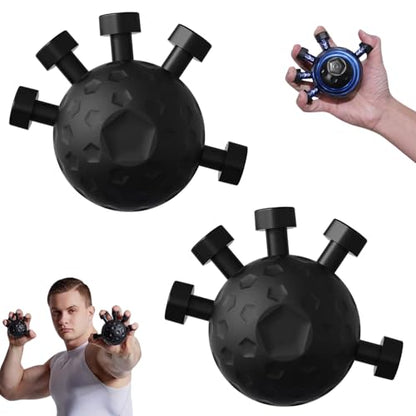 2 Pack Finger Grip Strengthener, Finger Strengthener, Finger Strength Trainer, Adjustable Hand Grip Strengthener, Grip Strength Trainer Ball
