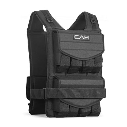 CAP Adjustable Weighted Vest 20–150 lbs for Strength Training, Running & Workouts, Weight Vest for Men & Women, Fitness Training Vest - style: 70lbs