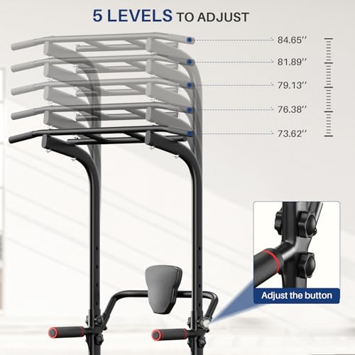 BangTong&Li Power Tower, Pull Up Bar Dip Station/Stand for Home Gym Strength Training Workout Equipment