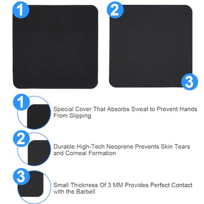 12 Pcs Gym Grip Pads for Weight Lifting Workout, Lifting Grips, Hand Pads, Adjustable Neoprene Padded for Men Women Fitness Strength Training