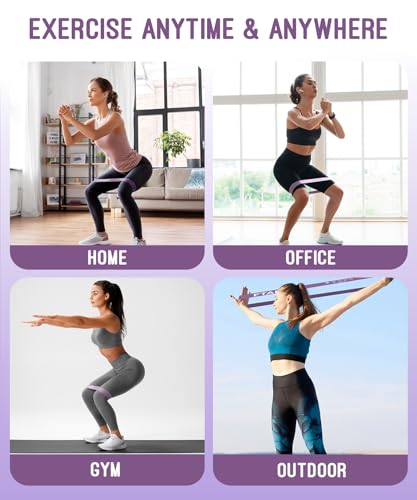 Resistance Bands for Working Out, Exercise Bands with 5 Resistance Levels, Natural Latex Resistance Bands Designed for Home Fitness, Strength Training and Flexibility Exercises