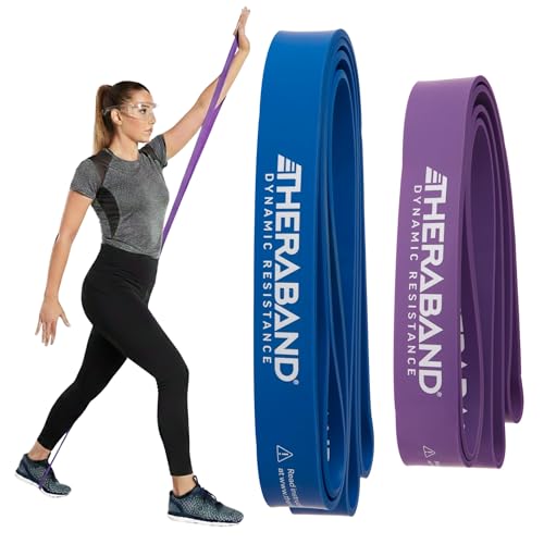 THERABAND Resistance Band, Exercise, Workout, Physical Therapy, Multi - size: 2 Pack Heavy (35-50 lbs)