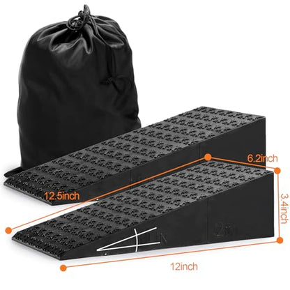 2 Pack Squat Wedge Block, Non-Slip Slant Board for Heel Elevated Squat, Calf Stretch, Home Gym, Enhance Mobility and Strength Performance
