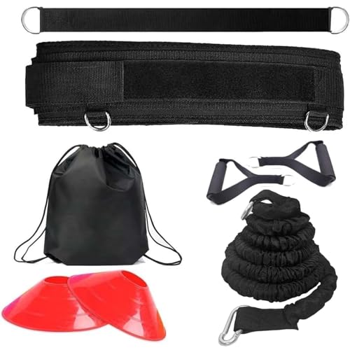 Speed Training Equipment, Resistance Band 80lb Multi-Sport Exercise Set with Handles Help to Improve Focus Explosive Agility Power Suit for Vertical Jumping Baseball Running Football