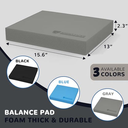 Fitvids Balance Pad, Nonslip Foam Balance Pad, Professional Foam Exercise Pad for Fitness, Stability Training and Physical Therapy, Multiple colors