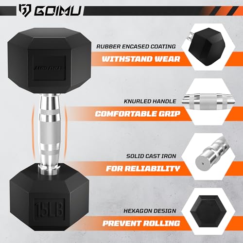 Dumbbell Sets with Rack, Rubber Hex Dumbbells, 160/220/280/360/450/550LBS, Hand Weights with Chrome Handle for Strength Training