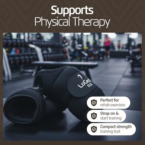 LoGest Wrist Weight with Thumb Loops & Hook-and-Loop Closures - 1lb, 2lbs, 2.5lbs, 3lbs - Sold in Pairs - Comfortable & Secure Neoprene Wrist Weights for Walking, Running, Cardio, Physical Therapy - color: 2LB Pair Black