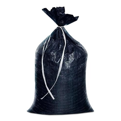 Sandbaggy Heavy Duty Black Sandbags – 14x26 in Empty Poly Bags w/ 4000 HR UV Protection – Ultra-Tough Sand Bags for Flooding, Construction & Barriers – Military Grade (5)