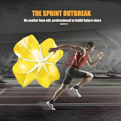Running Speed Chute Resistance Parachute 56 inch Powerchute Umbrella Training Sprint Power Soccer Trainer for Runner, Football, Soccer Drilling