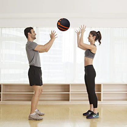 JFIT Dual Texture Medicine Ball – Weighted Exercise Ball for Strength, Core & Functional Fitness Training - style: 10lb