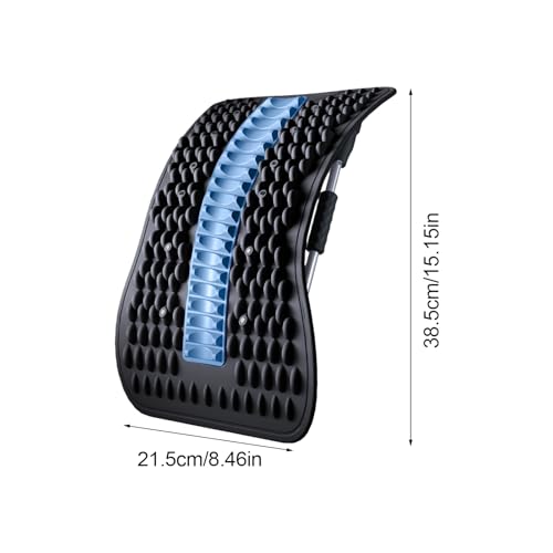 Ergonomic Back Stretcher Device - Multi-Level Arch Spine Alignment and Muscle Relief Support, Yoga and Stretching Tool | Suitable for Home, Office, Physical Sessions - color: Black Blue