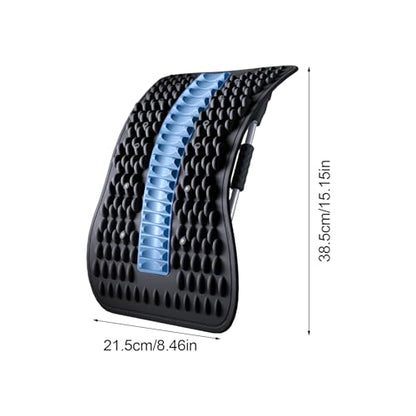 Ergonomic Back Stretcher Device - Multi-Level Arch Spine Alignment and Muscle Relief Support, Yoga and Stretching Tool | Suitable for Home, Office, Physical Sessions - color: Black Blue