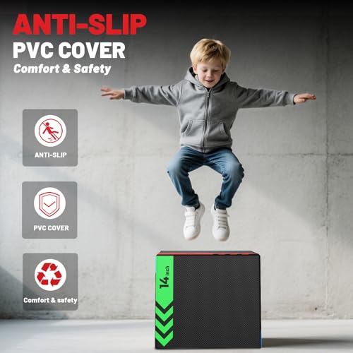 papababe 3-in-1 Jump Box, Anti-Slip, High-Density Foam - style: 12 x 14 x 16 inch (15 lb)