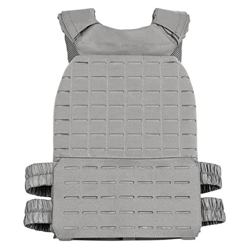 Wolf Tactical Adjustable Weighted Vest for Men & Women - Rucking, Workout, Running, Walking & CrossFit Weight Vest for Strength Training & Fitness - color: Gray