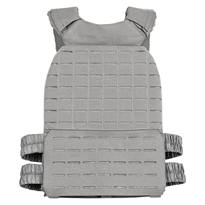 Wolf Tactical Adjustable Weighted Vest for Men & Women - Rucking, Workout, Running, Walking & CrossFit Weight Vest for Strength Training & Fitness - color: Gray