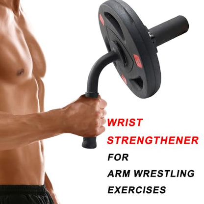 Wrist Strengthener Forearm Hammer Lever Bar for Arm Wrestling Exercises Fits 2" or 1" Plates Arm Grip Workout Strength Trainer Forearm Exerciser