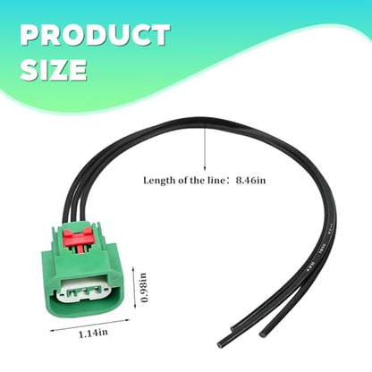 2PCS Car Headlight Connector Wiring Harness, H13 9008 Headlight Daytime Running Parking Lamp Replaces 68064997AA, Compatible with Wrangler JK Liberty Patriot Caliber