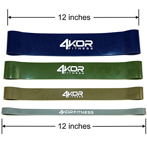 Resistance Loop Band Set, Perfect for Crossfit, Yoga, Physical Therapy, and Booty Building - color: 4 Extra Thick Bands