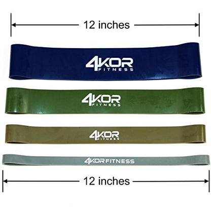 Resistance Loop Band Set, Perfect for Crossfit, Yoga, Physical Therapy, and Booty Building - color: 4 Extra Thick Bands