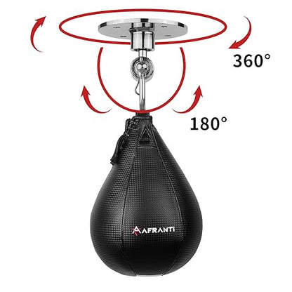 Heavy Duty Adjustable Speed Bag Platform Kit 24" + Speed Punching Ball (10"x7") Adjustable Height Wall Mount Professional Fitness Ball Boxing Reaction Training Kit