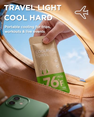 CoolRush Towel with Natural Mint Extract, Instant 3-Second Cooling Towel, Reusable Sports Cooling Wipes for Summer Heat, Alcohol-Free, for Running, Cycling, Gym, Outdoor Activities(20 Pack) - size: 20 Count (Pack of 1)