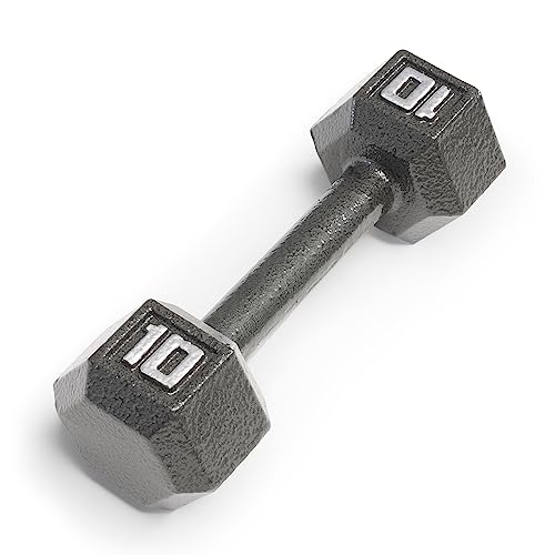 Marcy Cast Iron Hex Dumbbells Collection - Available size from 3-lb to 100-lb, SOLD INDIVIDUALLY - style: 10lbs