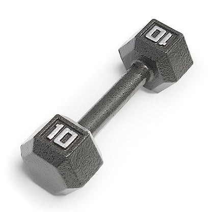 Marcy Cast Iron Hex Dumbbells Collection - Available size from 3-lb to 100-lb, SOLD INDIVIDUALLY - style: 10lbs