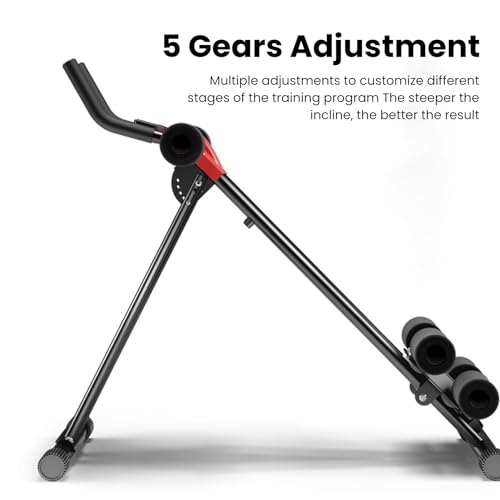 Ab Workout Equipment | Full Body Ab Trainer Machine | 5 Adjustable Heights | Fitness Equipment for Home Gym | Workout Machines for Abdominal Exercise and Strength Training | Women Men