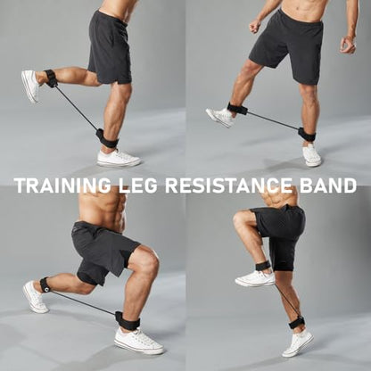 Training Leg Resistance Cuff Band Lower Body Strength Leg Power Tube Increase Speed and Stride Length Training Trainer Booty, Legs, Thighs, for Football Basketball Running MMA Tennis Exercise