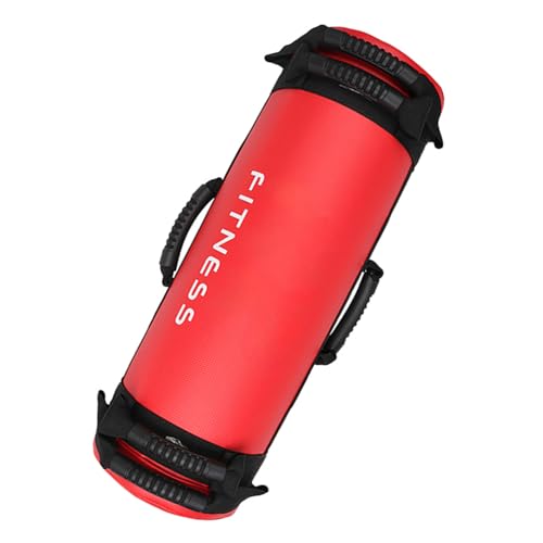 Heavy Duty Workout Sandbag 5kg, Red Leather Training Bag for Cross-Training