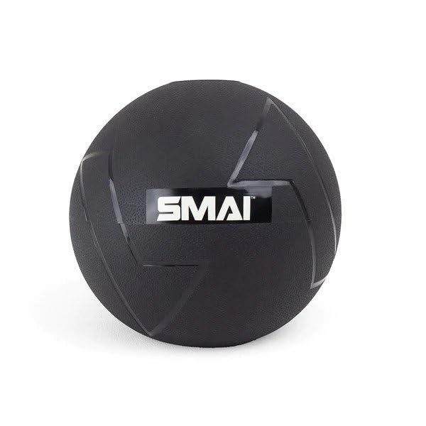 SMAI Slam Ball - Heavy-Duty Rubber, Sand-Filled - Durable, Pliable, and Tacky - Medicine Ball for Drops, Throws, Slams, and Full Body Workouts