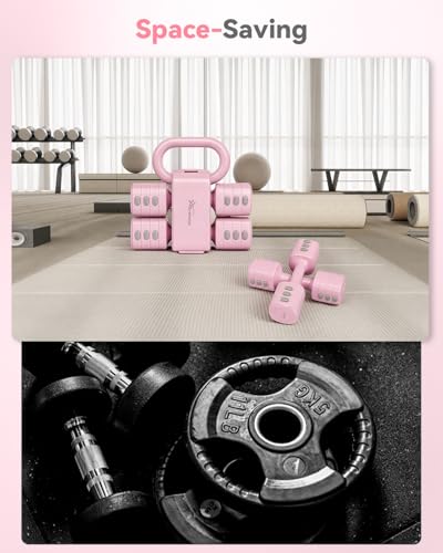 2-in-1 Adjustable Kettlebell Dumbbell Set for Women - color: Green, style: Set