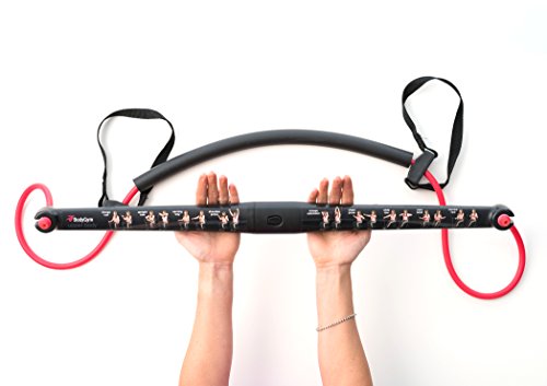Core System Portable Home Gym - Resistance Trainer All-in-One Band + Bar Kit, Full Body Workout: Improve Fitness, Build Muscle, Strength Exercises with Marie Osmond Workout DVD Included