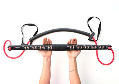 Core System Portable Home Gym - Resistance Trainer All-in-One Band + Bar Kit, Full Body Workout: Improve Fitness, Build Muscle, Strength Exercises with Marie Osmond Workout DVD Included