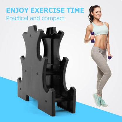  Weight Rack for Dumbbells, Dumbbell Rack Stand Only, Compact A-Frame Dumbbell Holder, Multilevel Weight Storage Organizer for Home Gym Workout