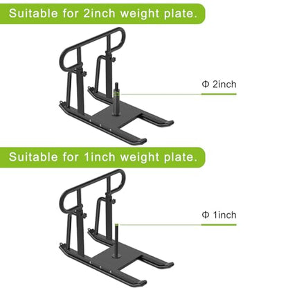 Kipika Weight Sled, Workout Sled, Fitness Strength Training Sled, Speed Training Sled for Athletic Exercise, Speed Improvement, Easily Through Obstacles, Suitable for 1" & 2" Weight Plate - color: F- Black