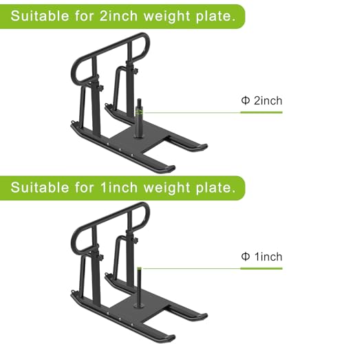 Kipika Weight Sled, Workout Sled, Fitness Strength Training Sled, Speed Training Sled for Athletic Exercise, Speed Improvement, Easily Through Obstacles, Suitable for 1" & 2" Weight Plate - color: F- Black