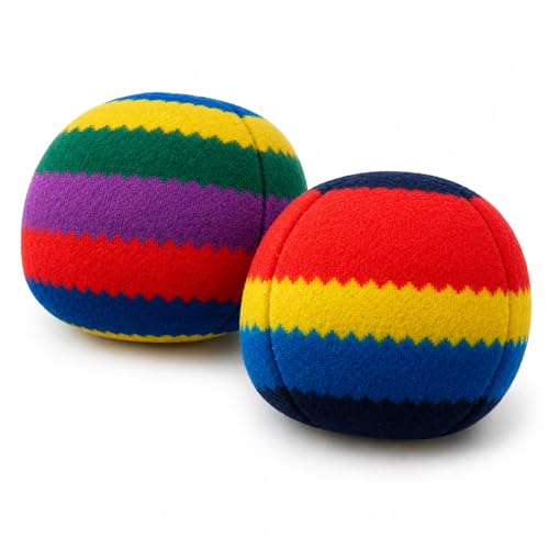 Retro Striped Footbag Professional Sand Filled Kick Ball - Hackys Foot Sacks for Beginners & Pros, Compact Agility Training & Outdoor Circle Game for Adults and Teens